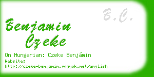 benjamin czeke business card